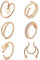 MODRSA Nasenpiercing Ring für Damen Chirurgenstahl 20 Gauge Double Nose Ring Schlange Nostril Piercing Nasenring 6 Stück Rosegold