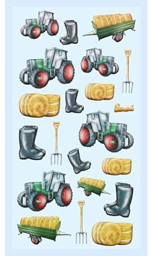 NEU SOFTY 3-D Sticker/Aufkleber, Traktor/Bauernhof, 1 Bogen