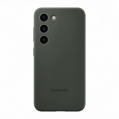 Samsung Silicone Smartphone Case EF-PS911 für Galaxy S23, Handy-Hülle, Silikon, Kratzfest, Schlankes Design, Khaki