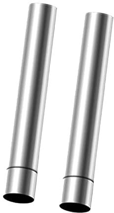 Colcolo Dia 2.36 inch Flue Extension Tubes Chimney Pipe Fire Place Stoves Pipe Bulk for Outdoor Tent Stoves Jack Camping Wood Log Burning Stoves Burner, 2Pcs 6x40cm