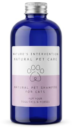 NATURE'S INTERVENTION Katzen-Shampoo – Aloe Vera, Zeder & Lavendel – 99% Natürliches Reinigungs-Konzentrat – Sanft zu Haut & Fell – Sulfatfrei – Artisan Qualität – 250ml