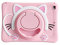 für iPad 7/8/9 10.2'' 2021/2020/2019 Model Hülle, CrazyLemon Tablet Hülle mit 360° Drehbarem Ständer Kawaii Cartoon Süße Weich Silikon Stoßfest Schutzhülle - Katze Rosa