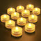 HL Flammenlose LED Kerzen Teelichter, Mini Unterwasser Licht, 100 Stunden LED Teichbeleuchtung Dekolichter für Teich, Pool, Aquarium, Vase, Badewanne, Spa, Party, Festival（12 Stück, Gelb）
