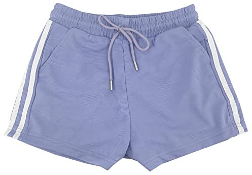 Pantaloncini Donna Sportivi Shorts Corti Cotone con Coulisse Estivi Confortevole e Traspirante per Casa Casual Jogging Yoga e Fitness (cod. 7800) (L, Viola 7813)