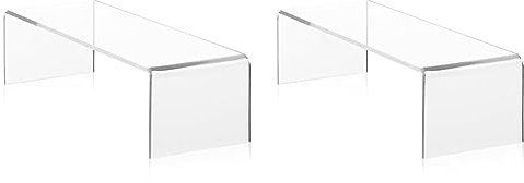 Warenträger als Dekobrücke/Schuhständer aus original PLEXIGLAS® (20x7x5cm) Präsentationsdisplay/Verkaufsständer aus Acrylglas (Packung mit 2)