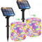 btfarm 2 Pezzi Luci Natale Esterno Solari, 8M 80LED Catena Luminosa Esterno Solare 8 Modalità, Impermeabili Filo di Rame Lucine Natalizie Energia Solare Decor Per Giardino Albero, Colorato