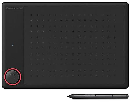 Tableta de Dibujo，HUIOP Tableta gráfica G30 de 10 Lunas,Tableta de Dibujo Digital con área de Trabajo de 7 * 5 Pulgadas,8192 Niveles de sensibilidad a la presión,frecuencia de muestreo de 233PPS
