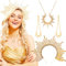 LaVenty Gold Sonne Halo Crown Krone Schwarz Gothic Halo Krone Halo Haarreif Sonne Sonne Haarreif Kostüm Damen Sonne Halo Haarreif Gothic Accessoires