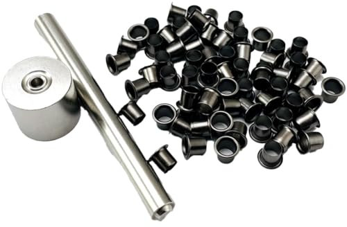 JUJNE 100 remaches de ojal K-Sheath herramientas de fijación de instalación accesorios de repuesto 7,5 mm Kydex vaina vaina ojetes hebilla clavo pin