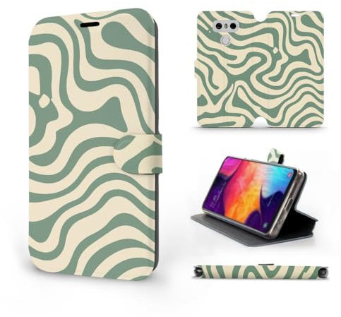 MOBIWEAR | Slim FLIP Case | Kompatibel mit LG G6, Made in EU handyhülle, Premium Schutzhülle, Transparent TPU Silicon, Book Style Hülle, Tasche - VA57S