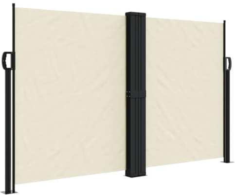 vidaXL Seitenmarkise Ausziehbar Creme 140x600 cm