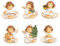 Logbuch-Verlag 6 Mini Weihnachtsengel kleine Engel Figuren Deko weiß Gold Schutzengel Geschenk Kollegen Kunden Mitarbeiter 4 cm