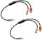 JSADZKJ 3,5 mm à RCA y Splitter câble audio stéréo 3,5 mm mâle à double RCA femelle câble audio casque 1/8 vers 2 connecteurs RCA téléphone portable mp3 Haut - parleur plat câble stéréo 2pcs