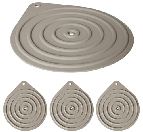 Lotvic 4 Pcs Microwave Plate Warmers, Silicone Plate Warmer, Heat Resistant Microwave Plate Warmer, Non-slip Dinner Plate Warmer, Multi-functional Plate Warmers for Microwave Oven Hot Plate Pan Pots