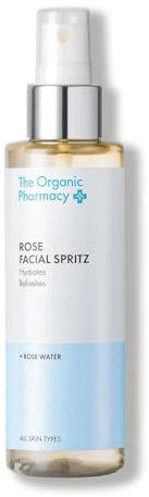 The Organic Pharmacy Rose Facial Spritz, 150ml - Multi-functional, Everyday Facial Mist - Organic Rose Water - Boosts Hydration - 99.4% Organic, 99.4% Natural