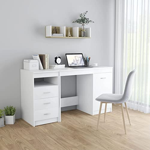Schreibtisch klappbar,klappschreibtisch,sekretär Schrank,Schreibtisch Weiß 140x50x76 cm Holzwerkstoffschreibtisch,computertisch,Desk,