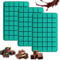 3 Pièces Moule Chocolat Silicone, 40 Cavités Moule à Chocolat Carré en Silicone, Carré Moule Bonbon, Carré Vert Foncé Moule, pour Gelées, Chocolats Carré, DIY Gâteau, Glace, Pudding (Foncé Vert)