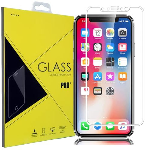 Tempered Glass [Full Coverage] iPhone 11 Pro, iPhone XS and iPhone X Case Friendly, 3D Touch Compatible for iPhone X/XS & iPhone 11 Pro (White)