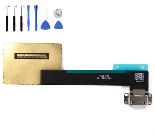Eutoping USB Charging Port for Apple iPad Pro 9.7 (1st Gen) A1673 A1674 A1675 Black Dock Connector Charger Board Flex Cable Assembly Replacement with Tool