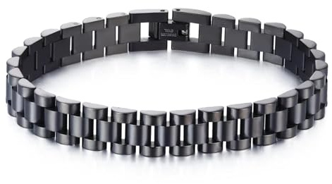 JSNOM Armband Herren Edelstahl Geschenke: Armbänder Schwarz Gold Silber Valentinstag Geburtstagsgeschenk Liebesgeschenke Schmuck Geschenk für Freund Ehemann Männer