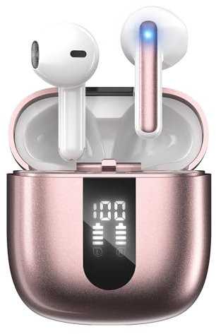JBES Kopfhörer Kabellos Bluetooth 5.4, In Ear mit 6 ENC Mikrofon Bluetooth Kopfhörer, 60 Std Stereo Kabellose Kopfhörer Noise Cancelling Earbuds, USB-C, IP5 Wasserdicht Ohrhörer für Arbeit Sport