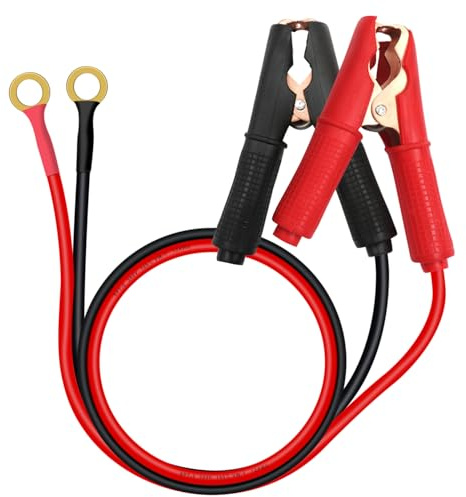 HuaLiSiJi Battery Alligator Clips to O Ring12AWG 30A Car Battery Alligator Clips 12V 24V Car Jumper Alligator Clip for Car Battery Charging Or Other Equipment (3 m)