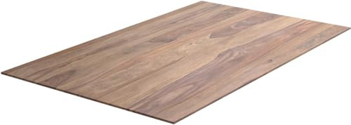 DELIFE Tischplatte Edge Sheesham Natur 140x90cm Schweizer Kante