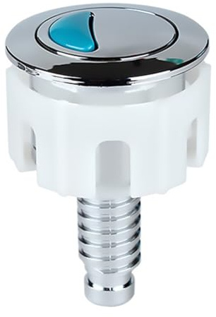 Toilet Flush Button, Dual Flush Toilet Cistern Parts Replacement Compatible with Most Toilet Tank System Push Button (Silver)