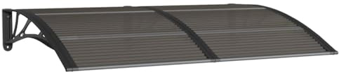 Auvent de Porte d'entrée, Marquise de Porte Extérieur Noir 150x100 cm Polycarbonate