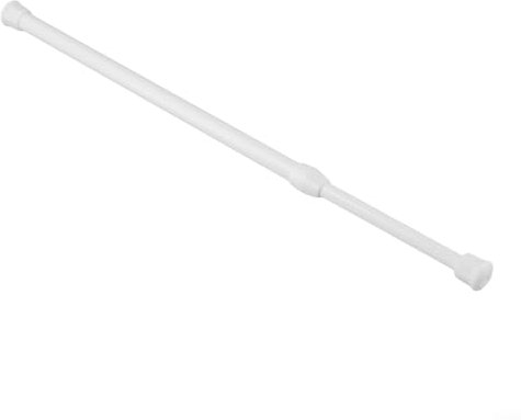 Pumixiy Bastone telescopico a molla per tenda a tensione, per bagno, cucina, finestra, senza fori, lunghezza regolabile 30-50 cm, 40-70 cm, 60-110 cm, bianco (30-50 cm)
