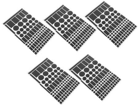 Homoyoyo 5feuilles Cache-LED Autocollants pour Appareils Électroniques Stickers Anti-lumière pour Fond Écran Blocage de LED Adhésifs Occultants Noirs de Lumière pour Téléviseurs