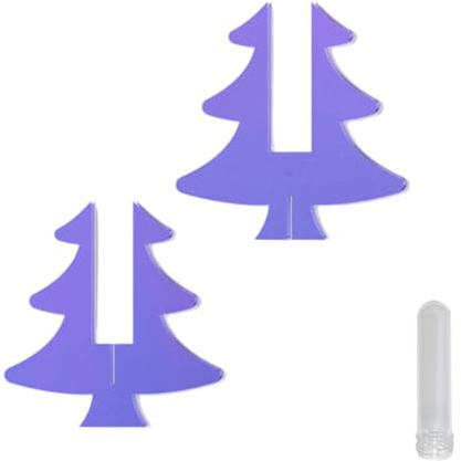 FHGSPQWM Arbres de Noël artificiels en acrylique - Décoration de table pour espaces de travail, salle de classe, fête, vacances, plante de Noël