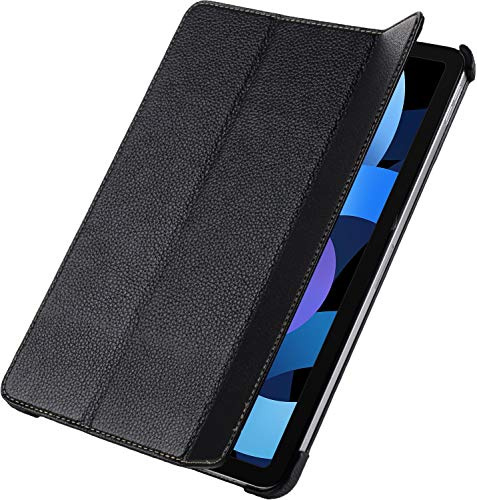 StilGut Étui compatible avec iPad Pro 12.9 2022 2021 2020 (génération 6,5,4), en cuir, sans Smart Cover - Noir