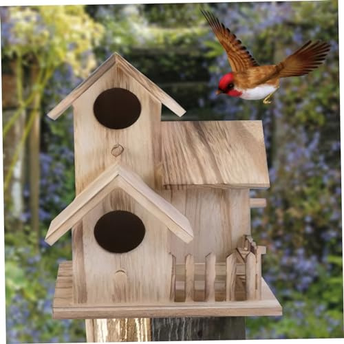 Nichoir à Oiseaux en Bois pour Jardin, nouveauté, nichoir, cabane d'hôtel Naturelle pour l'extérieur, Jardin, Arbre, Balcon, décoration extérieure