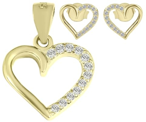 Akzent 925 Sterling Silber Schmuckset für Damen, Hochwertig & Hautverträglich