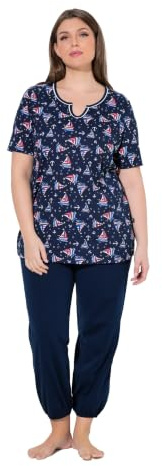 Ulla Popken Damen Pyjama