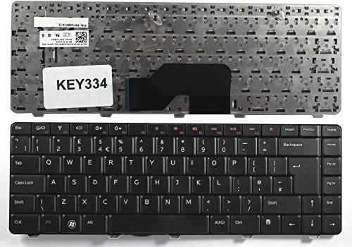 Power4Laptops UK Layout Black Replacement Laptop Keyboard Compatible With Dell Inspiron 1370