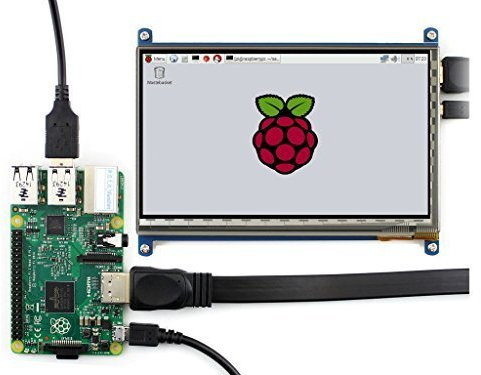 Waveshare 7 inch 1024*600 Capacitive Touch Screen LCD Display HDMI Interface Custom Raspbian Angstrom Supports Various Systems for All Ver. Raspberry pi Beaglebone Black Banana Pi/Pro Video Photo Kit