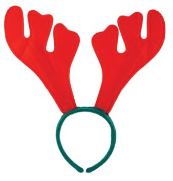 HENBRANDT Reindeer Antler Headbands Xmas Novelty Headwear Boppers Classic Deer Antlers One Size Fancy Dress Hairband Christmas Party Accessories for Adults