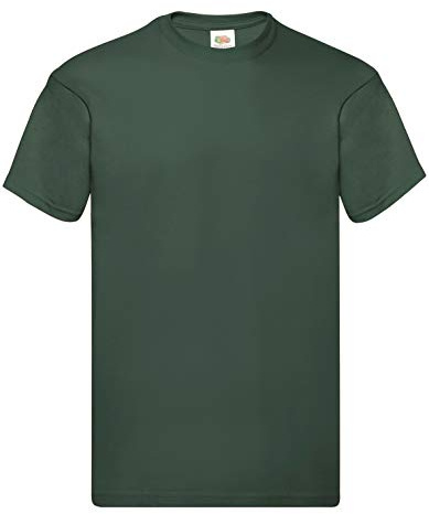 Fruit of the Loom Mens Screen Stars Original Full Cut Short Sleeve T-Shirt (2XL) (Bottle Green)