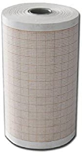 Gima 32964 Rouleau de papier thermique Ecg, grille orange, 80 mm x 25 m - Lot de 10