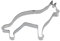Westmark Ausstechformen Hund/Wolf, 10x6 cm, Edelstahl, Silber, 10,2 x 5,9 x 2,2 cm