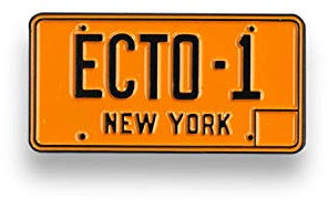 Just Funky Ghostbusters Exclusive Ecto-1 License Plate Pin | Orange Enamel Pin