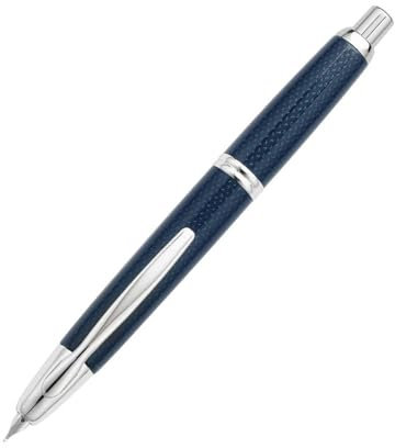 Pilot Capless Medium Retractable Fountain Pen Graphite - Blue