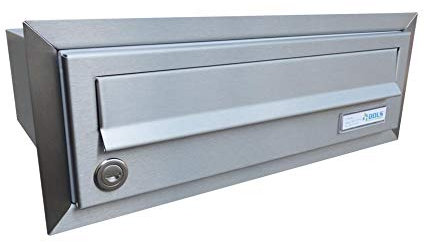 B-017 Edelstahl Unterputz Briefkasten mit Namensschild - LETTERBOX24.de