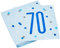 Papierservietten - Zahl 70 - 16,5 cm - Glitzer Blau & Silber Geburtstag - 16er-Packung