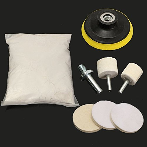 JenNiFer Scheiben-Polierpulver Kit Auto Glas Kratzer Reparatur Scheibenwischerblatt Schäden Entferner
