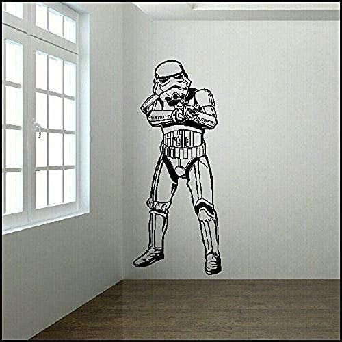 Übergroße Storm Stativ Star Wars Wandaufkleber Home Decoration Wandtattoos Wohnzimmer Hintergrund Wand Schlafzimmer Kunst Aufkleber 50 * 122cm (Schwarz)