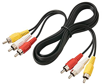 3 RCA Câble Audio Vidéo Composite 1.5m RCA 3 Mâle vers 3 Mâles pour TV, VCR, DVD, Satellite, Home Cinéma