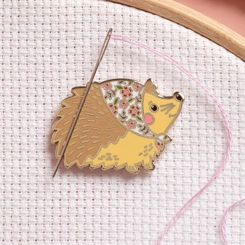 Needle Minder - Igel für Kreuzstich, Nähen, Sticken und Nadelarbeiten, Zubehör aus Emaille und Magnet